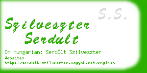 szilveszter serdult business card